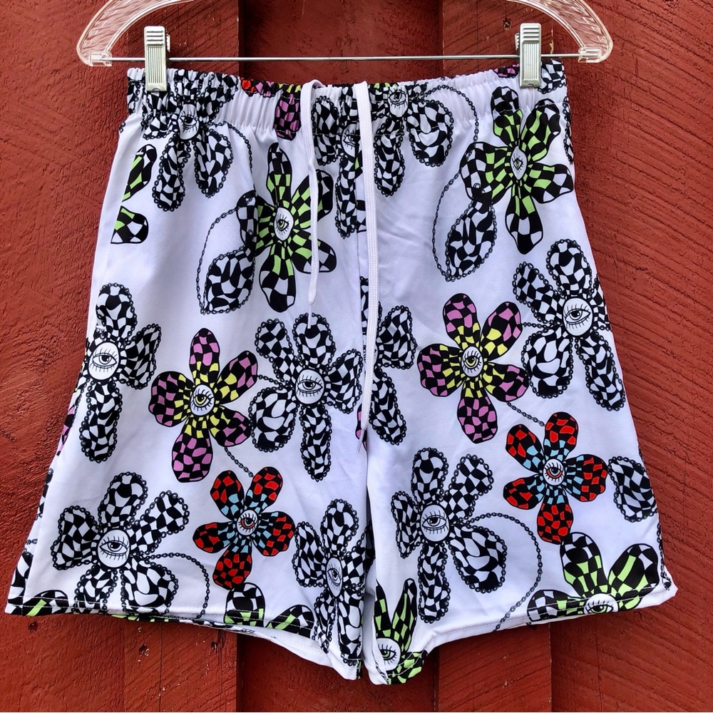 Flower Power Basketball Shorts, Medium